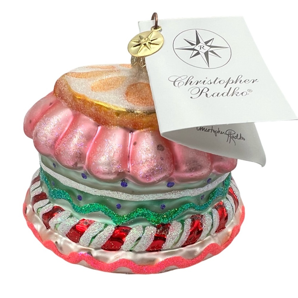 Christopher Radko Berry Cake Delight Glass  Ornament 1999 Tag & Box Poland